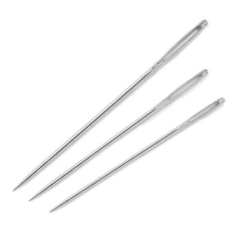 Set Di 8 Aghi Curvi E Smussati Con Cruna Grande Per Ricamo E Cucito – In Lega Di Alluminio Colorata – Con Scatola Porta Aghi – Perfetti Per Lana, Tela, Coperte E Progetti Fai Da Te