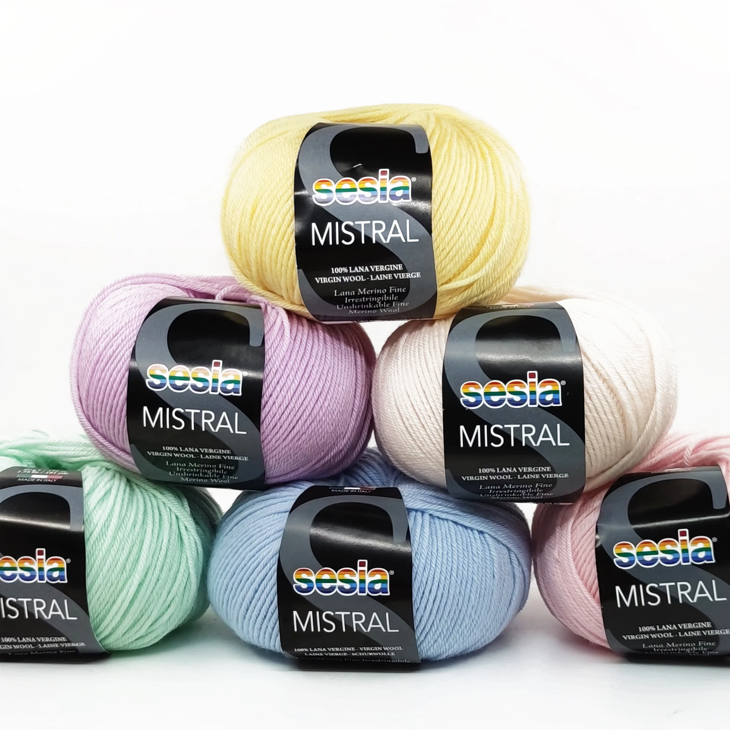 Gomitolo Di Lana Pura Merinos Superwash Tricot Cafè – 100% Vergine, Irrestringibile, Colore Nero (200 Grammi)
