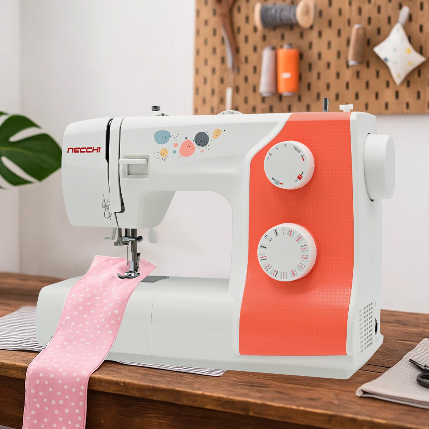 Macchina per cucire Necchi Sweet K75N meccanica oscillante motore DC punti elastici utili efficaci emporionecchi