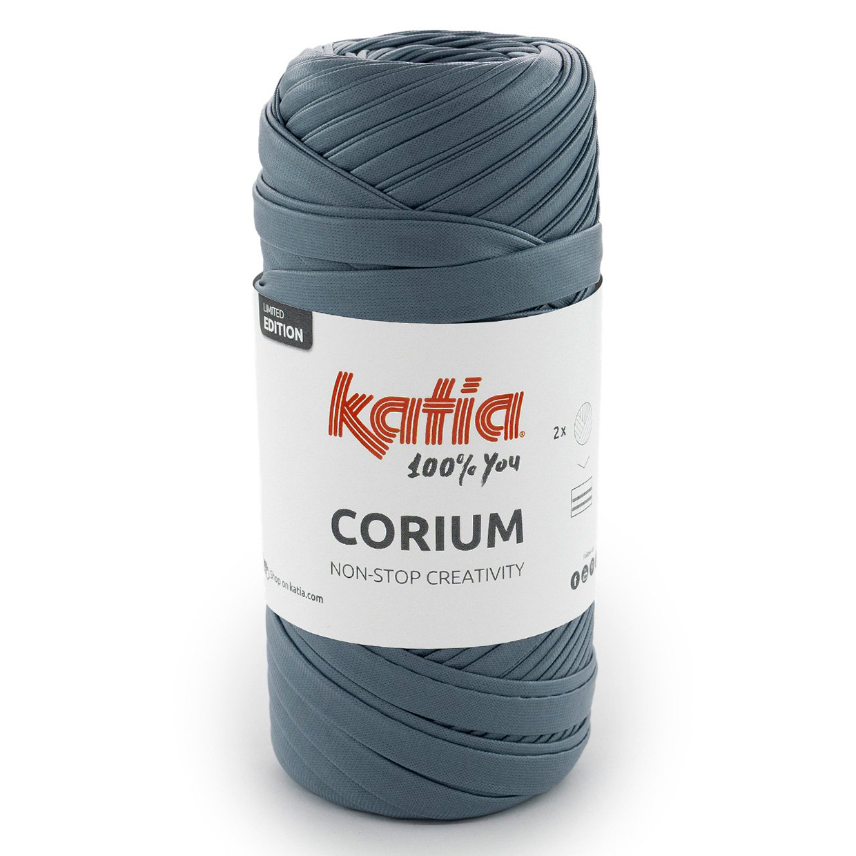 Corium Fettuccia per borse Effetto Pelle ricucita Katia moda 2026 emporionecchi 105 Blu Medio